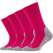 Camano Chaussettes de sport 'Kim' gris chiné / cyclamen