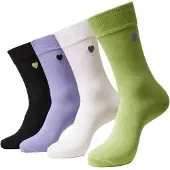 Urban Classics Chaussettes pomme / lavande / noir / blanc