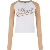 Karl kani T-shirt beige / noir / blanc