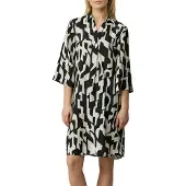 s.Oliver Robe-chemise noir / blanc cassé