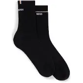 BOSS Lot de deux paires de chaussettes mi-mollet avec logos