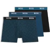 BOSS pour homme. 50531685 Set 3 boxers Power Des blue (S), Bleu, Homewear, Coton