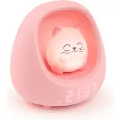 BigBen Interactive Bigben Kids Réveil avec veilleuse Cat Cat Nest MYKO Hi Buddies ! Minuteur, 3 berceuses AU390025