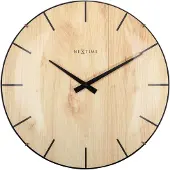 Nextime - 3249 - Horloge murale - 35cm - noir - Edge Wood Dome