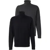 Jack & Jones Pull-over 'JJEBASIC' gris chiné / noir