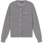 Lola Casademunt Cardigan gris chiné / noir
