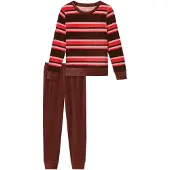 Schiesser Pyjama rose / rouge sang / bourgogne