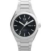 Timex Montre à affichage analogique 'Q Continental Day and Date' noir / argent