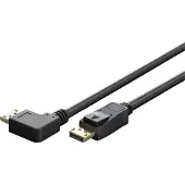 Goobay DisplayPort-Kabel 2.0/2.1, 54 Gbit/s (1 m), Câble vidéo, Noir