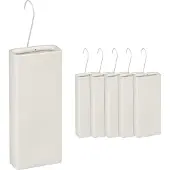 Relaxdays Humidificateurs pour radiateurs, lot de 6, diffuseurs d'eau pour radiateurs, à suspendre, en céramique, humidificateurs d'intérieur, couleur crème