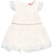 Boboli Guipure Short Sleeve Dress Blanc 6 Months Fille