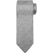 Suitable Cravate en Soie Grise K82-1 Gris Anthracite