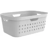 Rotho Panier à linge Jona 39 l, Blanc (39 l)