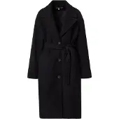 Vila Claudia Long Coat Noir 40 Femme