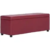 vidaXL Banc avec compartiment de rangement 116 cm Bordeaux Similicuir