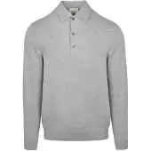 Profuomo Longsleeve Polo Luxury Basic Gris taille M