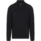 Barbour Pull-over Demi-Zip Laine Marine Bleu Bleu foncé taille S