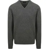 William lockie Pull Laine d'Agneau Col-V Cliff Gris taille S