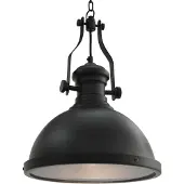 vidaXL Plafonnier noir rond E27