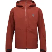 Black Diamond - Veste de ski de randonnée imperméable et respirante - M Recon Stretch Shell Iron Red pour Homme en Nylon - Taille S - Rouge