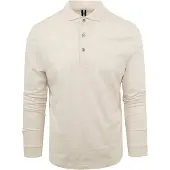 Profuomo Polo Manches Longues Melange Beige taille XXL