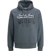 Jack & Jones Logo 2 Plus Size Hoodie Gris 4XL Homme
