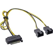InLine Câble d'alimentation SATA en Y (30 cm, PWM à 4 broches, SATA)