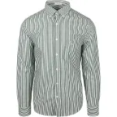 Gant pour homme. 3000130 Chemise verte à coupe régulière (XXL), Casuel, Coton, Classique, Manche longue