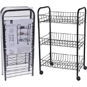 Koopman Étagère multifonctionnelle Bathroom Solutions, en métal, 40 x 26 x 62 cm, noire