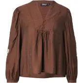 ONLY Chemisier 'ONLKana' chocolat / blanc