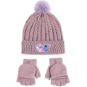 Disney Stitch Beanie 2 Pieces Rose Homme