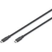 Assmann USB silicone cable, USB 40Gbps, 0.5m, black