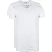 PME Legend Maillot de corps '2-pack basic T-shirts with V-neck' blanc