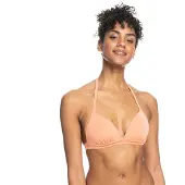 Roxy Sd Beach Classics Mod Mold Tri Bikini Top Orange L Femme