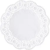 Papstar Tortenspitze, rund, Durchmesser: 200 mm, weiss geprägtes Spitzenpapier, 40 g/qm, FSC-zertifiziert