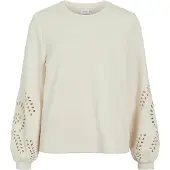 Vila Sandy Detail Top Sweatshirt Beige 2XL Femme