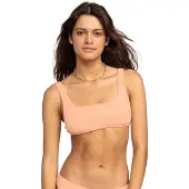 Roxy Love The Glassy Bikini Top Beige L Femme