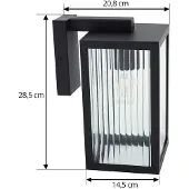 LINDBY Luminaires d'extérieur , Bolgar, dimmable, Noir, Terrasse, Métal, Moderne