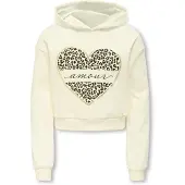 Kids Only GIRLS Sweat-shirt 'KOGCooper' mastic / noir / blanc cassé