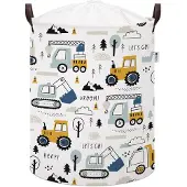 Siso Panier à jouets en coton, 35X45cm, Mini Trucks,