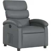 vidaXL Fauteuil relax gris similicuir