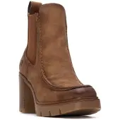 Refresh pour femme. 17291502-CAMEL Bottines 172915 marron (40), 8 à 10 cm, Fermeture éclair, Casuel