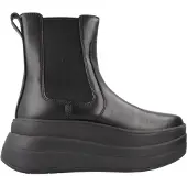 FitFlop F-mode Stack Leather Chelsea Booties Noir EU 39 Femme