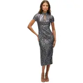 Superdry Robe Midi à Manches Courtes Mandarin