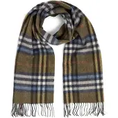 Finshley & Harding Écharpe marine / gris clair / olive / noir