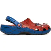 Crocs Sabots 'SpidermanWeb' bleu nuit / saphir / rouge feu / blanc