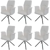 Mendler Chaise de salle à manger -N99 (lot de 6)