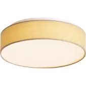 QAZQA Plafonnier intelligent beige 35cm avec LED et télécommande - Flat Drum