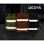 Dicota Hi-Vis V2, ville, garçon/fille, 39,6 cm (15.6"), Boîtier pour ordinateur portable, résistant à l'eau, polyéthylène téréphtalate, polyuréthane thermoplastique (TPU)