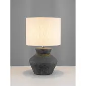 Lyora Lampe de table Plumage anthracite avec teinte crème